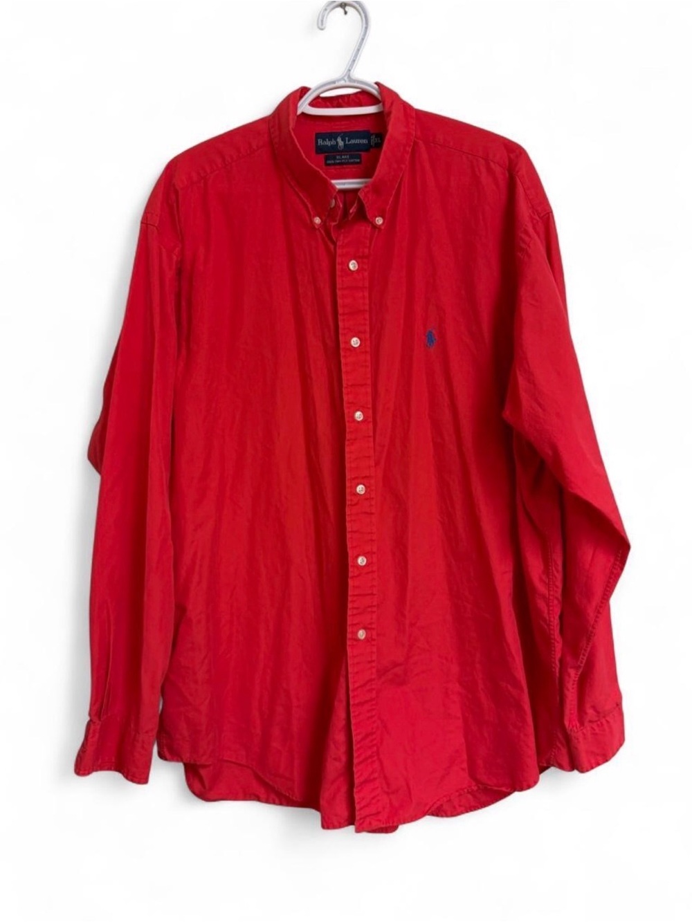 Ralph Lauren Red Long-Sleeve Button-Down Shirt